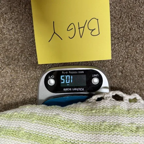 Free People Open Knit Sweater Women XS Green White Striped Loose Textured Cotton - Picture 12 of 12